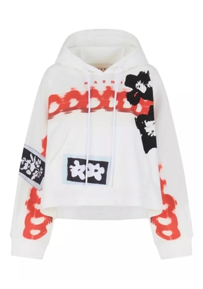 Marni graphic-print hoodie - White