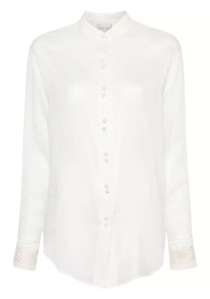 Forte Forte crochet-detail long-sleeve shirt - White