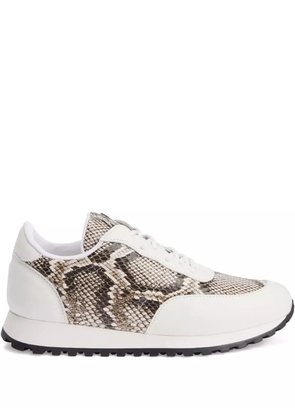 Giuseppe Zanotti Jim snakeskin leather sneakers - Neutrals