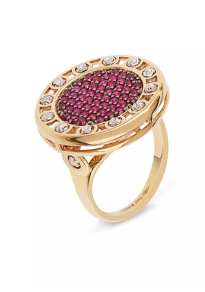 Officina Bernardi 18kt yellow gold large SenzaTempo ruby ring