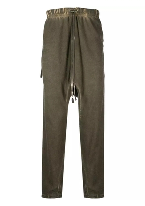 Boris Bidjan Saberi drop-crotch drawstring trousers - Green