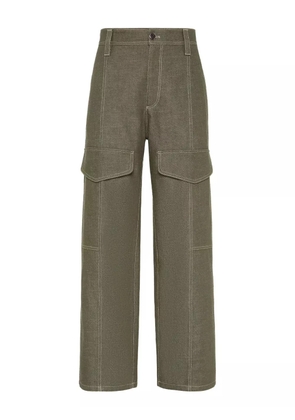 Brunello Cucinelli cargo-pocket cotton trousers - Green
