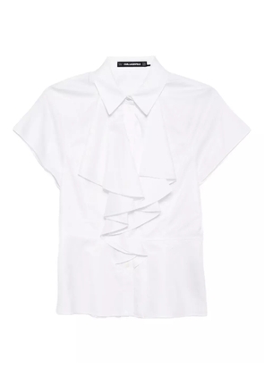 Karl Lagerfeld ruffle poplin shirt - White