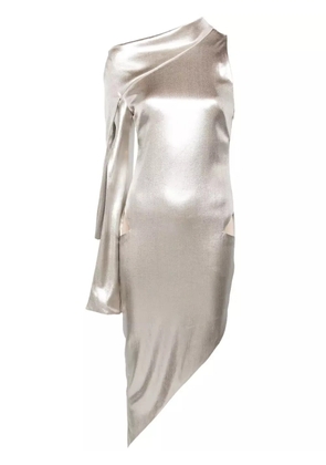 Genny asymmetric cut-out midi dress - Silver