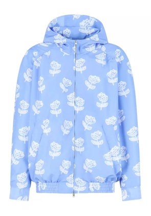 Marni floral-print zip-up jacket - Blue