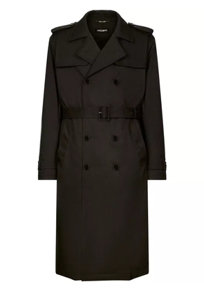 Dolce & Gabbana belted double-breasted trench coat - Black