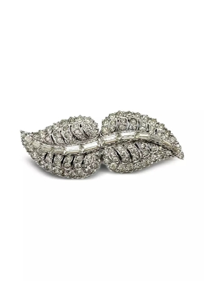 Jennifer Gibson Jewellery 1940s Leaf dress clip - Silver