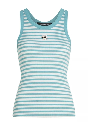 Karl Lagerfeld Ikon striped ribbed tank top - Blue