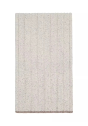 Brunello Cucinelli ribbed cashmere scarf - Neutrals