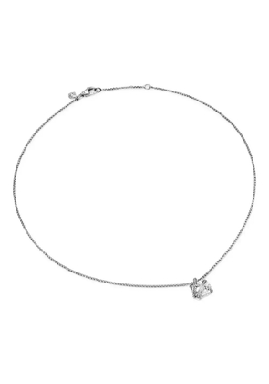 David Yurman sterling silver Cable Wrap diamond necklace