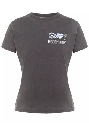 MOSCHINO JEANS logo-print T-shirt - Grey