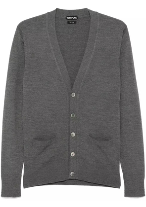 TOM FORD fine-knit cardigan - Grey