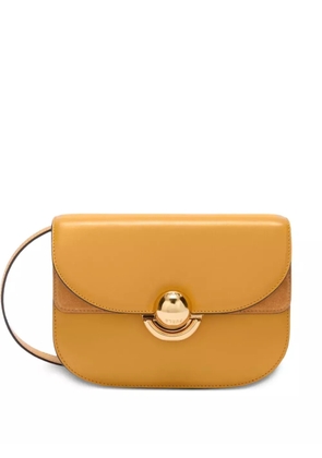 Furla mini Sfera leather-suede flap bag - Yellow