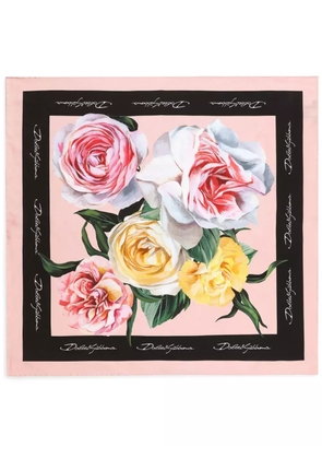 Dolce & Gabbana floral-print scarf - Pink