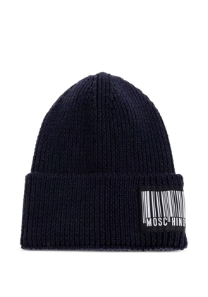Moschino barcode-detail beanie - Black