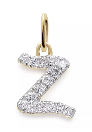 Monica Vinader 14kt yellow gold Z charm diamond necklace