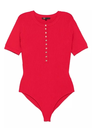 Maje ribbed-knit cardigan - Red