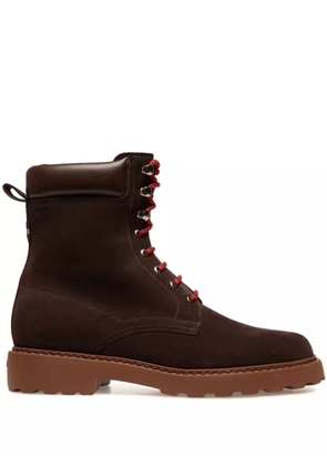 Bally lace-up suede boots - Brown