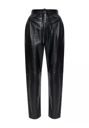 IRO drawstring leather trousers - Black