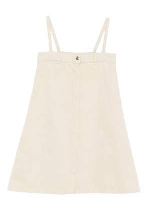 Nanushka button-front sleeveless mini dress - Neutrals