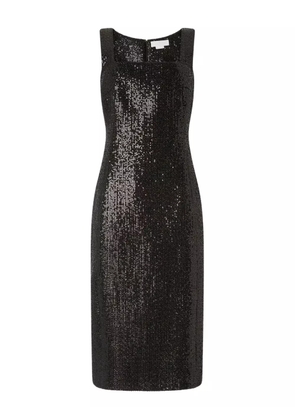 Genny square-neck sequin dress - Black