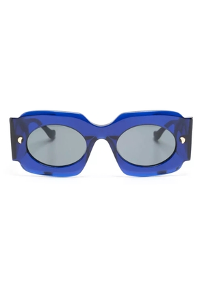 Nanushka Cathi bio-plastic square-frame sunglasses - Blue
