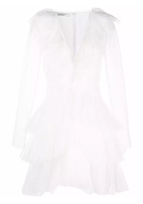 Philosophy Di Lorenzo Serafini V-neck ruffled dress - White