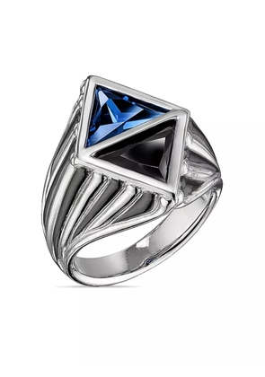 Anabela Chan 18k white gold Signet sapphire diamond ring - Silver