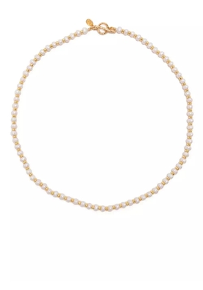 DOWER AND HALL gold-plated silver pearl necklace - White
