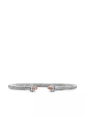 David Yurman sterling silver Classic Cable diamond bracelet (4mm)