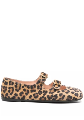 AGL leopard-print ballet flats - Brown