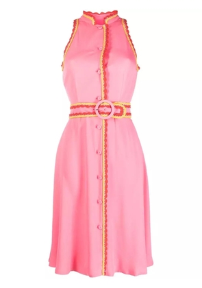 Moschino belted-waist sleeveless dress - Pink