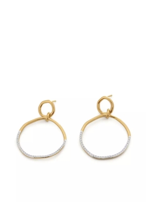Monica Vinader Riva diamond earrings - Gold