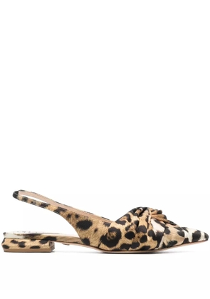 Roberto Cavalli knotted slingback pumps - Brown
