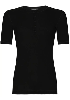 Dolce & Gabbana button placket T-shirt - Black