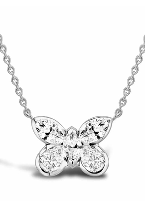 Pragnell 18kt white gold Butterfly diamond pendant necklace - Silver