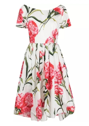 Dolce & Gabbana floral-print cotton dress - White