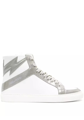 Zadig&Voltaire High Flash Infinity leather sneakers - White