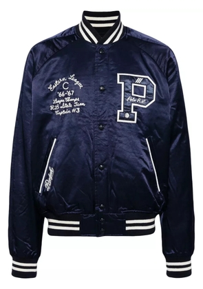 Polo Ralph Lauren logo-appliqué satin bomber jacket - Blue
