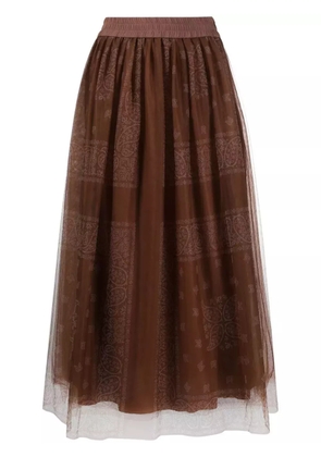 Fabiana Filippi paisley-print midi skirt - Brown