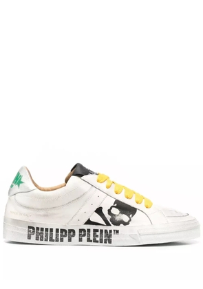 Philipp Plein Retrokickz TM leather sneakers - White