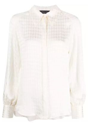 Fabiana Filippi houndstooth-pattern long-sleeved shirt - Neutrals