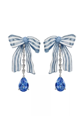 Anabela Chan 18kt gold vermeil Gingham sapphire and diamond earrings - Blue