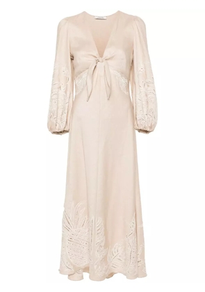Dorothee Schumacher embroidered linen dress - Neutrals