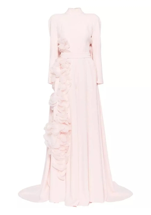 Saiid Kobeisy organza-flowers kaftan jumpsuit - Pink