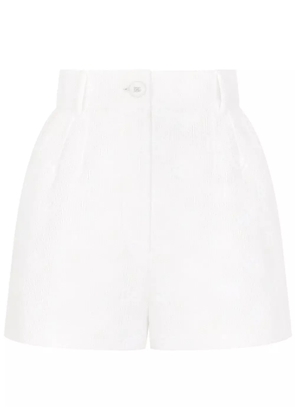 Dolce & Gabbana logo-jacquard high-waisted short - Neutrals
