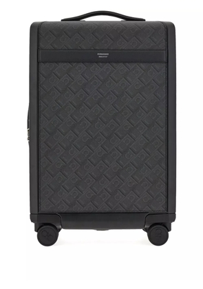 Ferragamo Gancini-print leather luggage - Grey