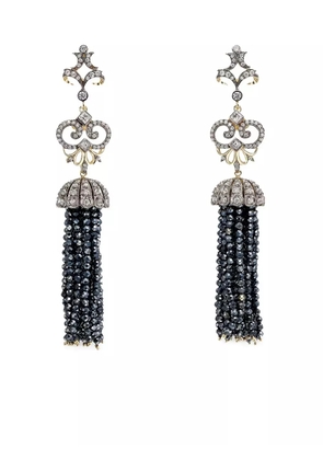 Anabela Chan 18kt yellow gold Tassel diamond and onyx earrings