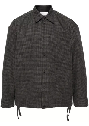 Jil Sander striped wool shirt jacket - Grey