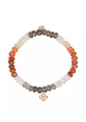 Sydney Evan 14kt yellow gold moonstone beaded bracelet - Multicolour
